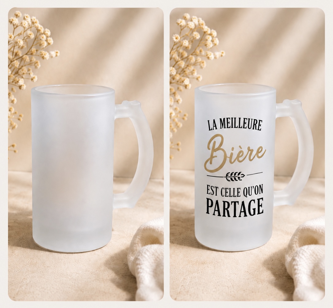 Chope de bière personnalisable